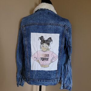 Melanin poppin' jean jacket